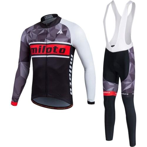 2021 long sleeve Cycling jersey Suit Summer Breathable bib pants ropa ciclismo bicycle clothing MTB bike Men clothes Set
