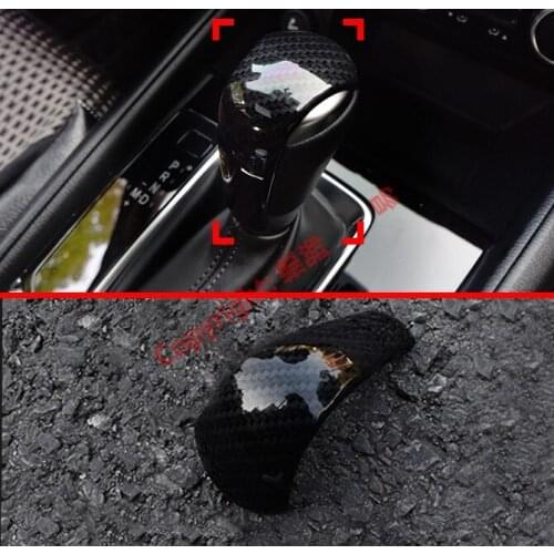 Carbon Fiber Style Car Decoration Interior Gear Head Shift Knob Switching Grip Cover Trim Moldings For Mazda CX-5 2017 2018 2019