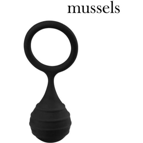 Mussles Male Physical Penis Weights Silicone Ball Stretching Extender Exercise Gravity Ring Sex Toys for Men Delay Ejaculation