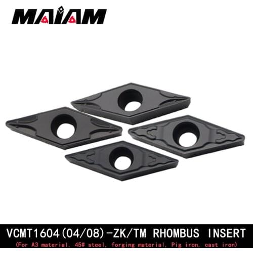 VCMT Turning tool Rhombus insert VCMT160404 VCMT160408 TM ZK and SVQCR turning tool rod for Ordinary steel pig iron cast iron