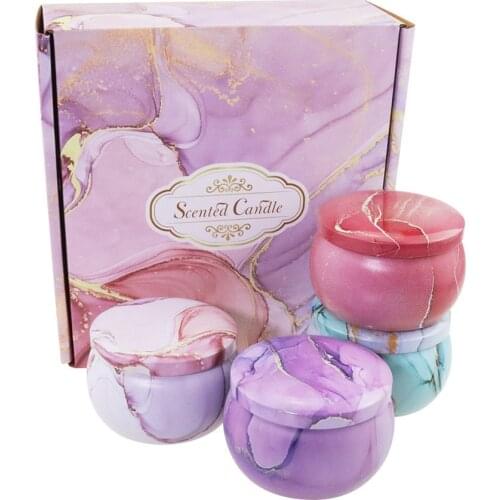 Vintage Flower Mini Candle Tin Jars Diy Candle Making Kit Metal Decorations Boxes With Lids Storage Case Arts And Crafts