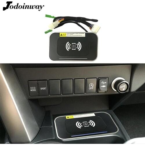10W power charger for Toyota RAV 4 2016 2017 2018 car wireless charging adapter mobile stand for huawei P30 fast charge panel