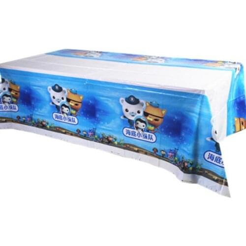 1PCS Octonauts Theme Tablecloth Decorate Birthday Events Party Boys Kids Favors Table Cover Baby Shower Plastic Disposable Maps