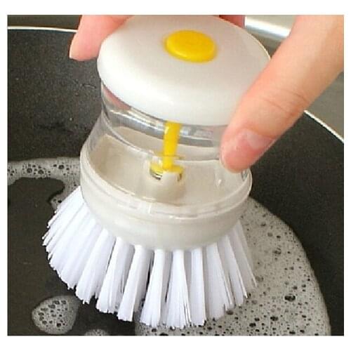 1pcs Kitchen Clean Wash Tool Pot Dish Brush Washing Up Liquid Soap Dispenser Cleaning Brushes Random Color Hot Sale
