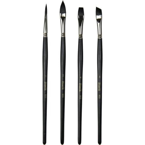 4PCS 955 High Quality Squirrel Mix Hair Wooden Handle Watercolor Artist Art Supplies Paint Brushes Pen Set