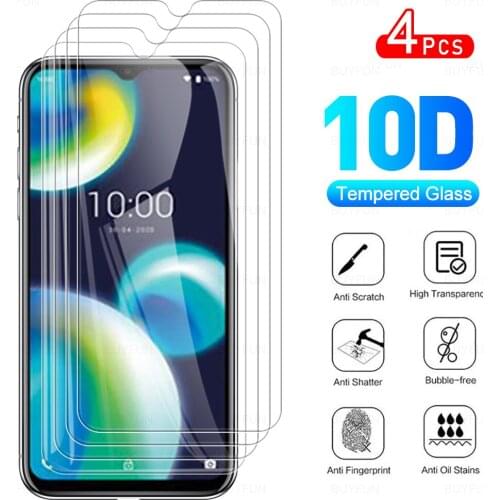 4Pcs HD Full Cover Protective Glasses For Wiko View 4 Lite Phone Glass Screen Protector Film For Wi Ko View4 4Lite 6.52" 2020