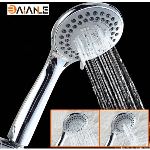 Bathroom Accessories shower head Third gear adjustment Water saving round ABS plastic hand hold rain spray bath shower