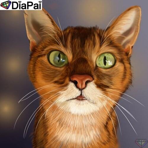 DIAPAI 5D Diamond Embroidery Needlework Kit "Animal cat" Diy Diamond Painting Cross Stitch Home Decoration Gift A25338