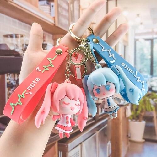 Anime Hatsune Miku keychain figure toys dolls PVC Hatsune Miku Action Figure Model Toys
