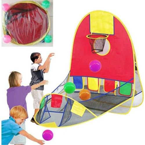 Childrens Shooting Tent Hanging Basketball Hoop Throwing Score Games House Ocean Ball Pool Beach Lawn Outdoor Indoor Sports Toy