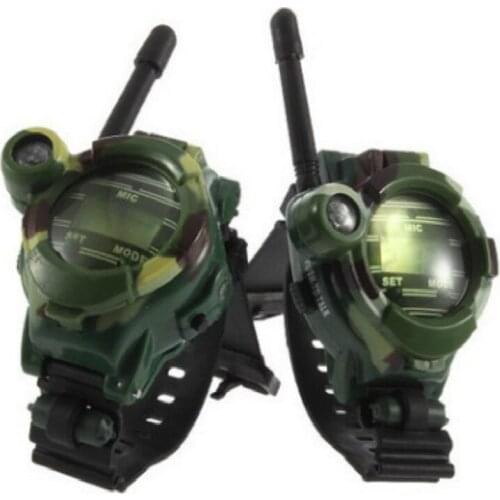 2pcs/pack Walkie Talkies Watches7 in 1 Children Watch Radio Outdoor Interphone Toy Gift