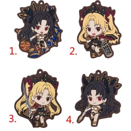 Fate Grand Order FGO rubber keychain Key Ring Race Straps cosplay