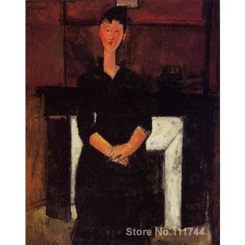 Kitchen art Woman Seated in front of a Fireplace by Amedeo Modigliani paintings Home Decor Hand painted High quality