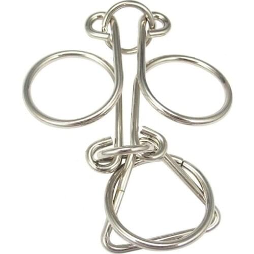 Dragonfly-shaped IQ Magic Metal Wire Brain Teaser Puzzles Game for Children Adults