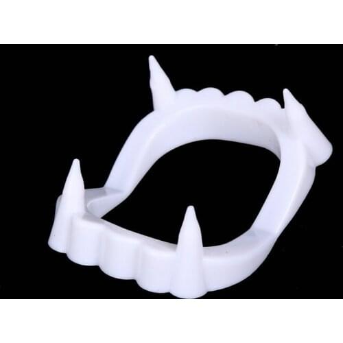 1pcs New Toy Vampire Fake Teeth For Halloween Party Prop Masquerade Cosplay Makeup Funny Dentures Free Shipping