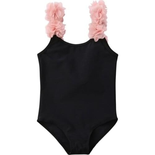 Summer Toddler Kids Baby Girls Swimsuit Floral Ruffled Backless Bodysuit Swimsuit Swimwear Bathing Suit Outfit Clothes