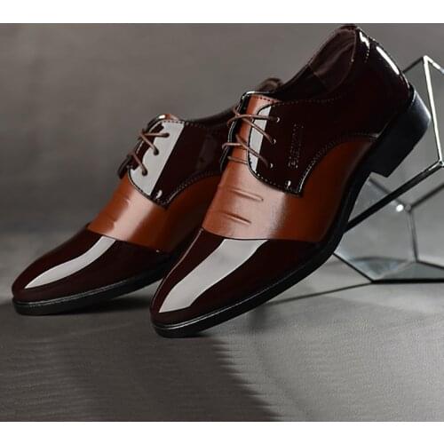 BG1-3 EU38-48 Pointed Men Dress Shoes Man Baita Wedding Shoes Latin Prom Latin Ballroom Dance Shoes Men Leather Large Size