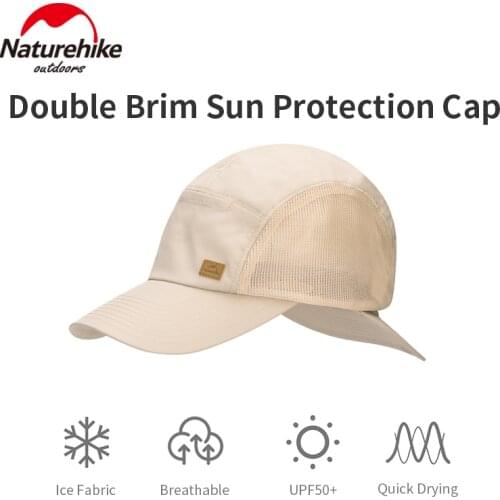 Naturehike New Double Brim Baseball Cap 83g Ultralight Sun Protection Sports Cap 7.5cm Long Brim Leisure Cycling Hat Woman/Man