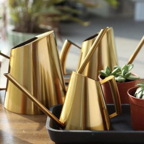 Stainless Steel Watering Pot Gardening Potted Small Watering Can Use Handle Perfect For Watering Plants Flower Garden Tool