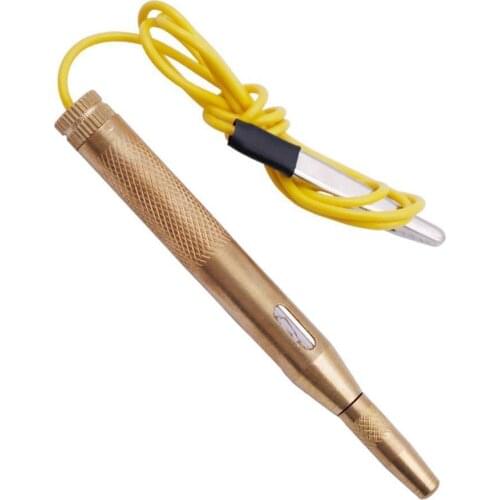 New Diagnostic Tools DC 6V 12V 24V Copper Voltage Test Pen Car Lamp Circuit Tester Lamp Detector Searchlight System Test Pen
