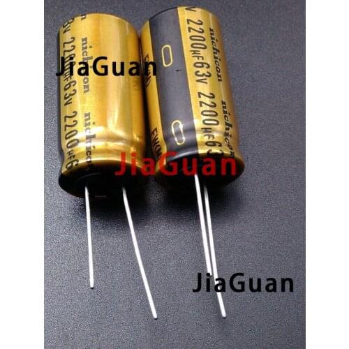 4pcs NEW NICHICON FW 2200UF 63V 18X35MM audio 63V 2200UF Electrolytic Capacitor 63V2200uF filter amplifier 2200uF/63V