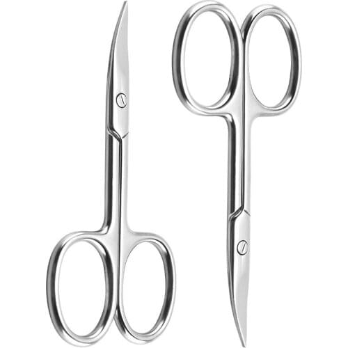 1pcs Stainless Steel Manicure Scissors Cutter Eyebrow Scissor Eyebrow Trimmer Eyebrow Eyelashes Nose Hair Scissor Nail Makeup