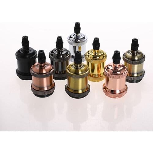 Intage E27 Led Lamp Base Holder Industrial Fitting e27 Cap 110/220V DIY Aluminum Retro Decoration Fixture Light Base Lamp Hold