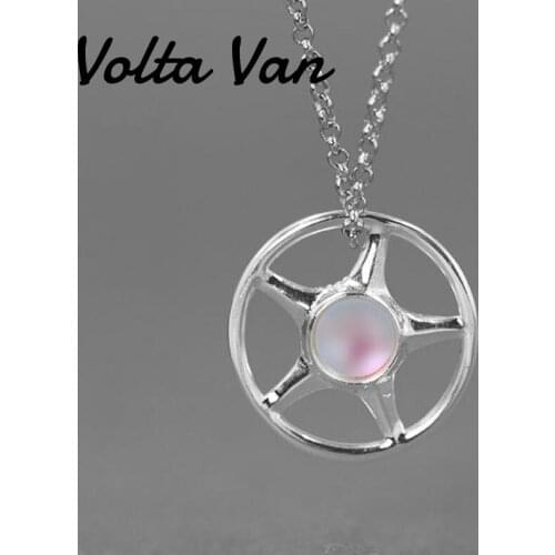 Volta Van Pendant Necklaces Elegant 925 Sterling Silver Geometric Fine Jewelry 2021 New Round The Sun Concise Design Necklaces