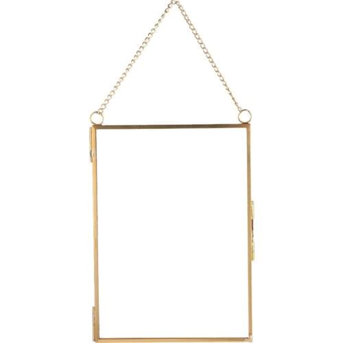 Hanging Glass Photo Prame Specimen Clip Decorative Picture Frame Specimen Holder Hanging Photo Frames Wall Decoration Frames
