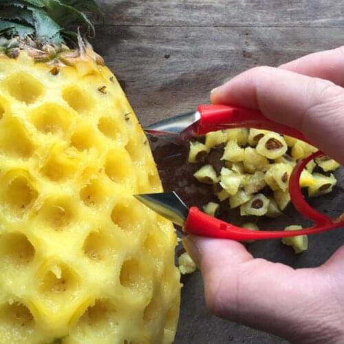 1Pc Cheap Pineapple Eye Peeler Stainless Steel Cutter Practical Seed Remover Clip Home Kitchen Tools