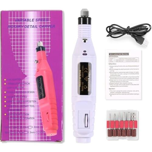 Pro Electric Nail Polisher Professional Nail Drill Machine USB Pedicure Nail File Nail Polishing Equipment Nail Manicure TSLM1