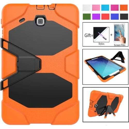 For Samsung Galaxy Tab E 9.6'' T560 T561 Tablet Shockproof Hard case Military Heavy Duty Silicone Rugged Stand Protective Cover