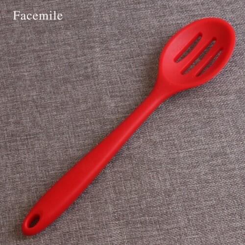 Silicone Slotted Spoons Scoop Non-Scratch Food Grade Cooking Kitchen Utensil Accessory Gift