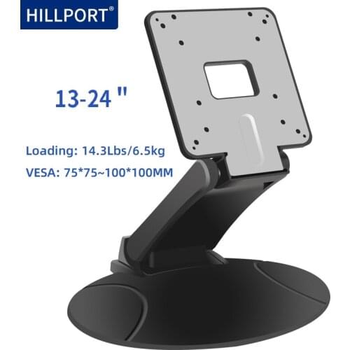HILLPORT Tilt Mounted Fold Monitor Arm Bracket Holder Vesa 13Inch-24Inch Lcd Display Press Screen Stand DZ13