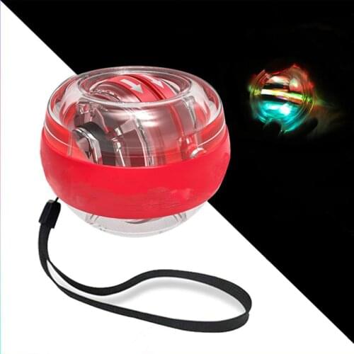 Auto-Start Spinner Gyroscopic Wrist Power Ball Metal PowerBall With LED Light Arm Fingers Wrist Muscle Strengthener Hand Ball F1