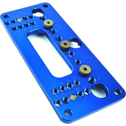 Steel DIY Woodworking Drilling Locator Wardrobe Door Cabinet Positioner Handle Punch Locator Drill Guide Sleeve