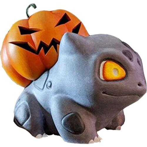 Halloween Pumpkin Resin Ornaments, 3D Top Detachable Pumpkin Dragon Decoration for Indoor Outdoor Halloween Party Supplies