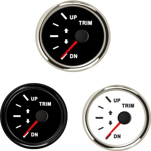 Waterproof 52mm Marine Trim Gauge for Inboard Outboard Engine 0~190 ohm Car Boat Trim Indicator with Backlight