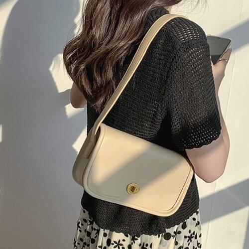 High Quality Solid Color Women Handbag 2021 New Top Designer Fashion Casual Versatile Vacation Women Shoulder Bags