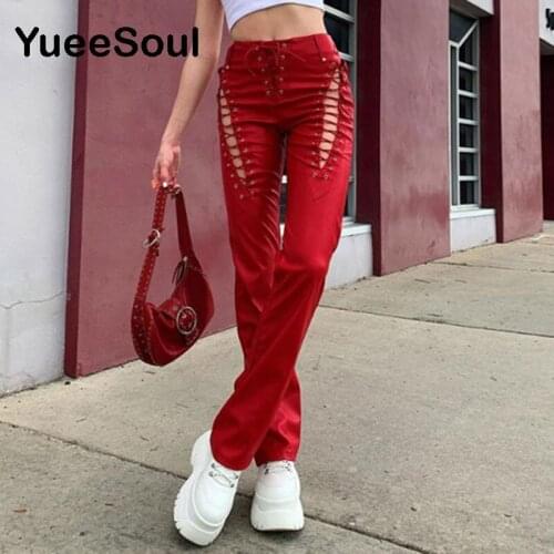Женские прямые брюки Yueesoul China At AliExpress