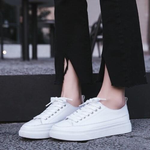 Meotina Platform Shoes Women Natural Genuine Leather Flat Casual Shoes Real Leather Lace Up White Sneakers Ladies Flats Spring