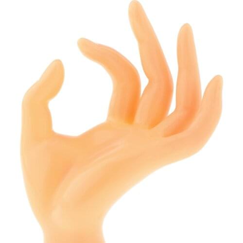 Orange Resin Ok Gesture Hand Chain Ring Necklace Jewelry Stand Decor Gifts