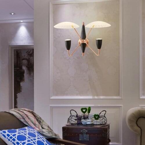 2-arm Led Entrance Wall Lights Hallway Wandlamp Glass Lampshade Led Wall Fixtures Post-modern Study Living Room vanity Lighting