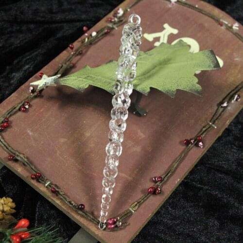 1 PC transparent Simulation ice icicle Christmas decorations X-mas tree decorations fake ice props adornments for party holidays