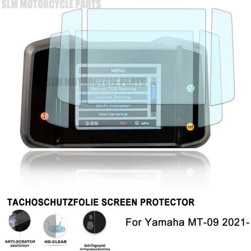 For Yamaha MT-09 MT09 FZ-09 SP 2021+ 9H Speedometer Instrument Screen Protector 2 PCS