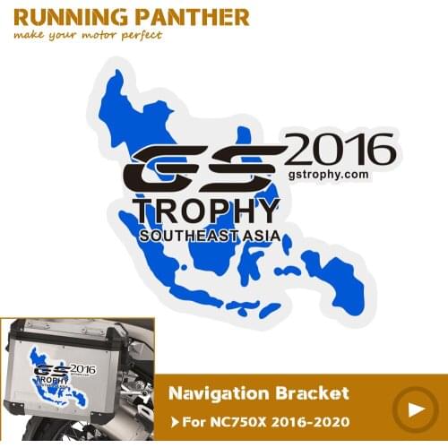 2 x Carrier Trunk Motorcycle Top Side cases panniers Luggage Aluminium Stickers Adventure For BMW R1250GS R1250 1250 R ADV GS HP