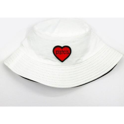 2021 Letter Love Embroidery Cotton Bucket Hat Fisherman Hat Outdoor Travel Hat Sun Cap Hats for Men and Women 03
