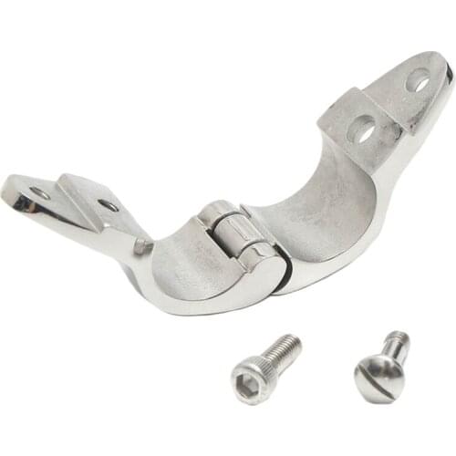 25Mm Fitting Boat Bimini Top Hinged Jaw Slide Marine Hardware 316 Stainless Steel with 2 Screws Easy Install
