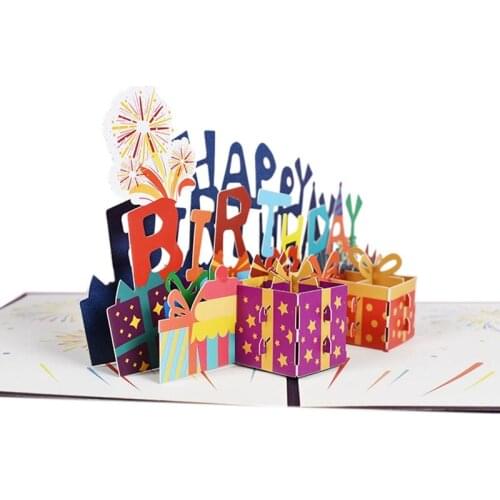 3D -Up Birthday Card With Happy Birthday Congratulations, Birthday Cards With Envelope For Family,Friends,Kids,Women