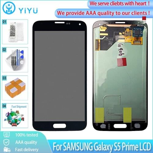 5.1" AMOLED For SAMSUNG Galaxy S5 Prime G906 LCD Display Touch Screen Digitizer For Samsung S5 Prime LCD G906S G906L G906K